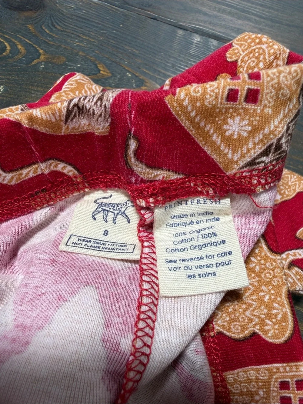 Printfresh Gingerbread Party Kids Snug Fit PJs Ruby - Size 8